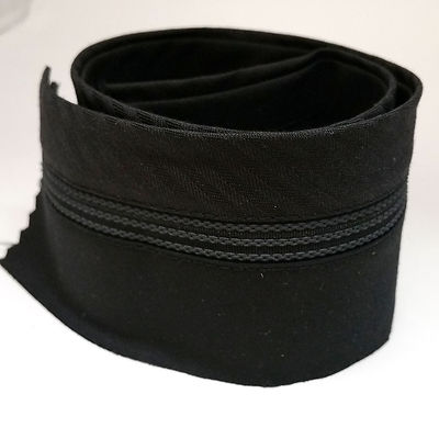 2-5/8'' Ready to Sew On Tailored Waistband for Trousers with Rubber Band in Black