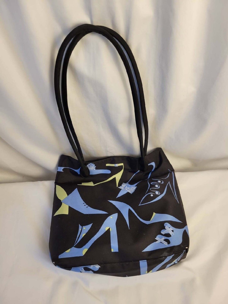 Zazou Sac Handbag Bag Double Strap blue shoes Inner Zip Pocket