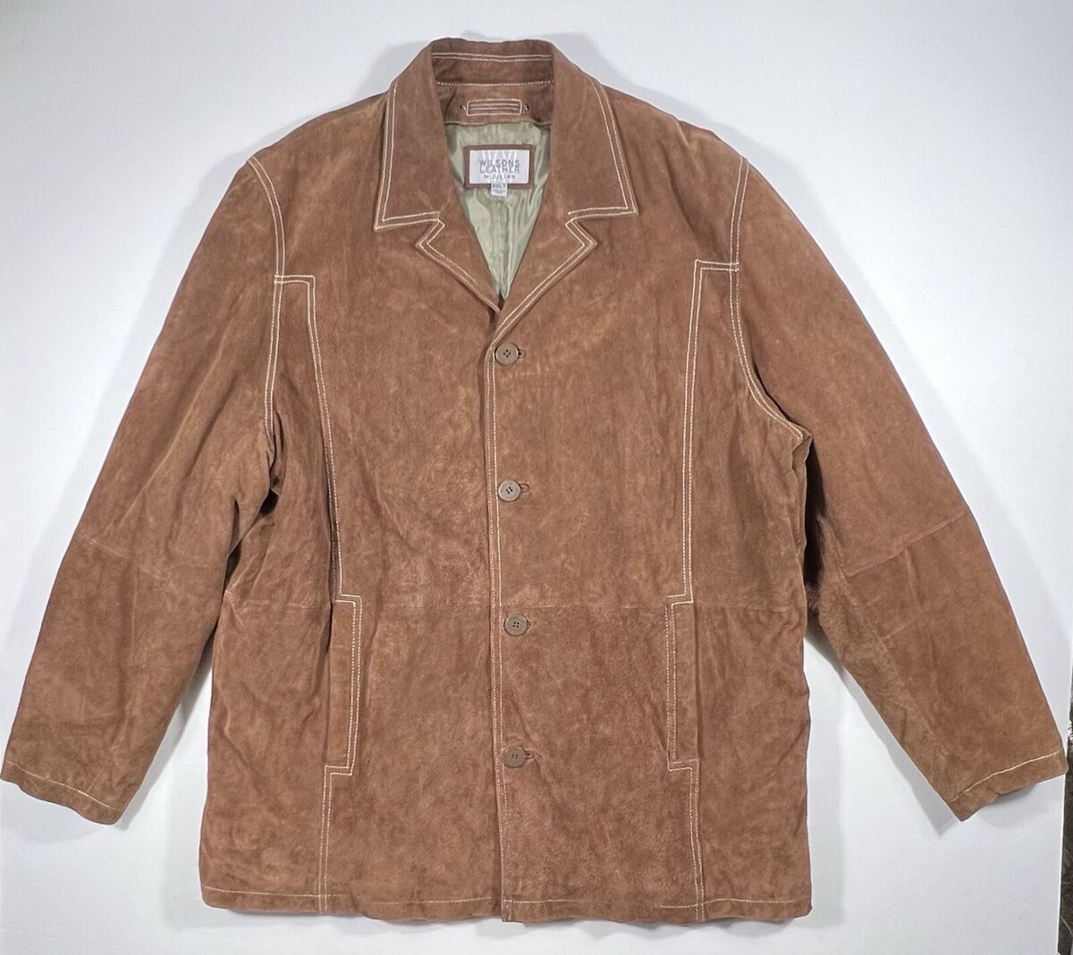 WILSONS LEATHER M. Julian Mens 2XLT Suede Jacket Brown WILSONS LEATHER M. Julian Mens 2XLT Suede Jacket Brown