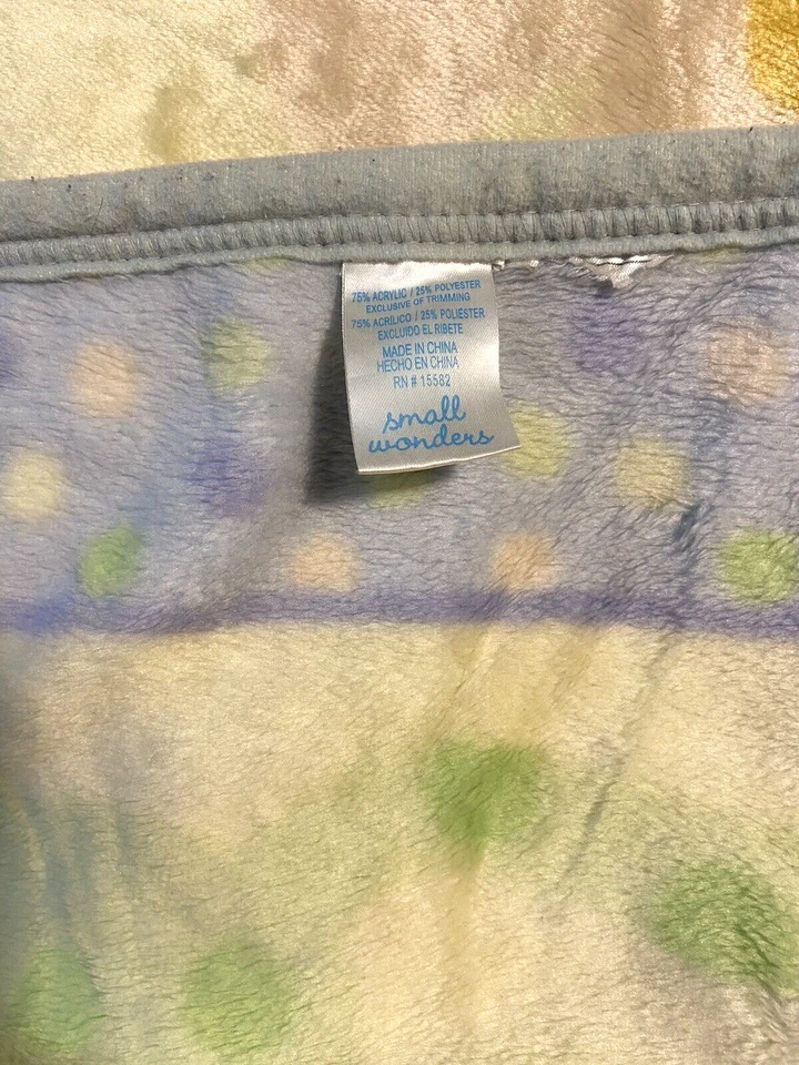 Детское одеяло Small Wonders Jungle Friends слон лев тигр горошек синее - Изображение 2 из 2