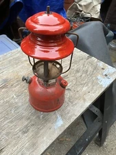 Vintage 1959 Coleman 200A Red Lantern Single Mantle Dated 7-59 Parts or Restore