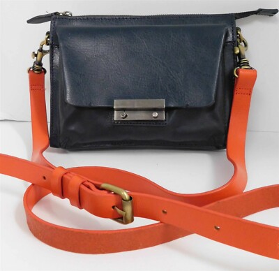 Kelsi Dagger Brooklyn Companion Navy Blue Leather Crossbody Bag