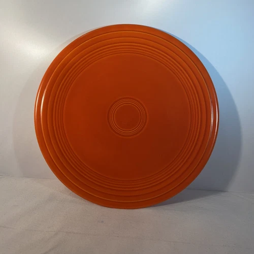 Vintage Original Fiesta Ware 9 1/2" Orange Red Luncheon Dinner Plate Retired