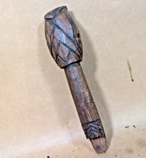 WHISTLE OR FLUTE CARVED WOOD MOSSI BURKINA FASO WEST AFRICA