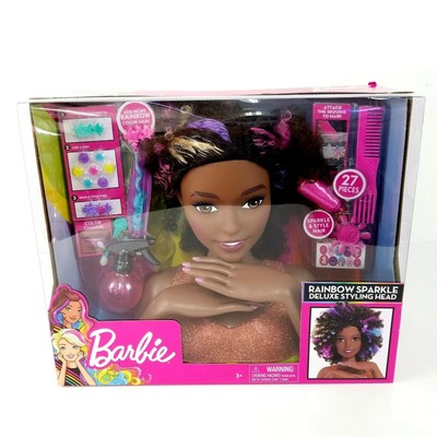 barbie rainbow sparkle deluxe styling head