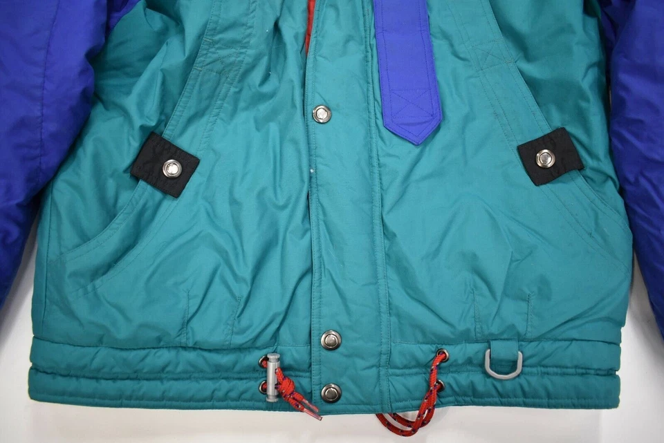 De Colección St Johns Bay Mujer Bloque de Color Aislado Cremallera Plegable Capucha Puffer Chaqueta S Foto 4 de 4