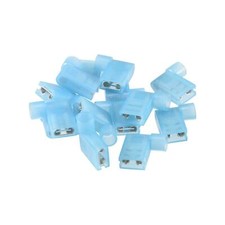 Wire Terminals Connector Nylon Insulated AWG18-14 Female Flag Type Blue 20Pcs  KD