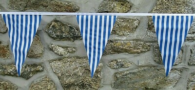Streifenmuster Meer dreieckige Flagge Polyester Wimpelkette - verschiedene Farben