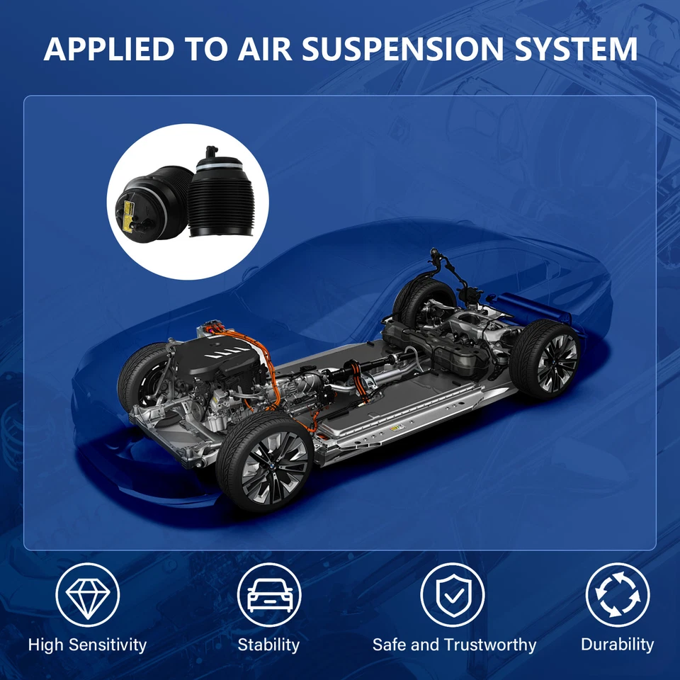 Rear Air Suspension Air Spring Bags Pair for 2005-2007 Toyota Sequoia 4808034010 Foto 4 de 4