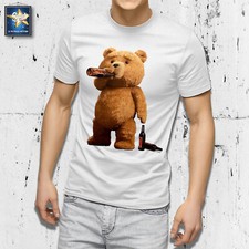 T-shirt maglietta uomo TED BEAR BEER idea regalo fashion moda