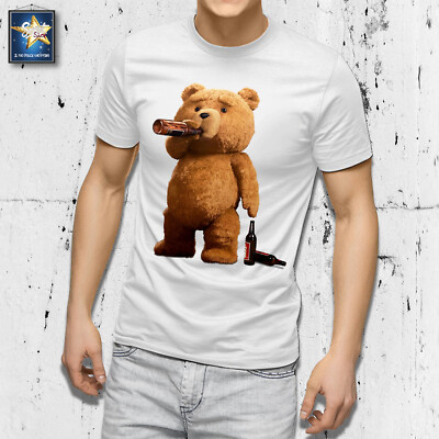 TED BEAR BEER Herren T-Shirt Shirt Geschenkidee Fashion Mode 
