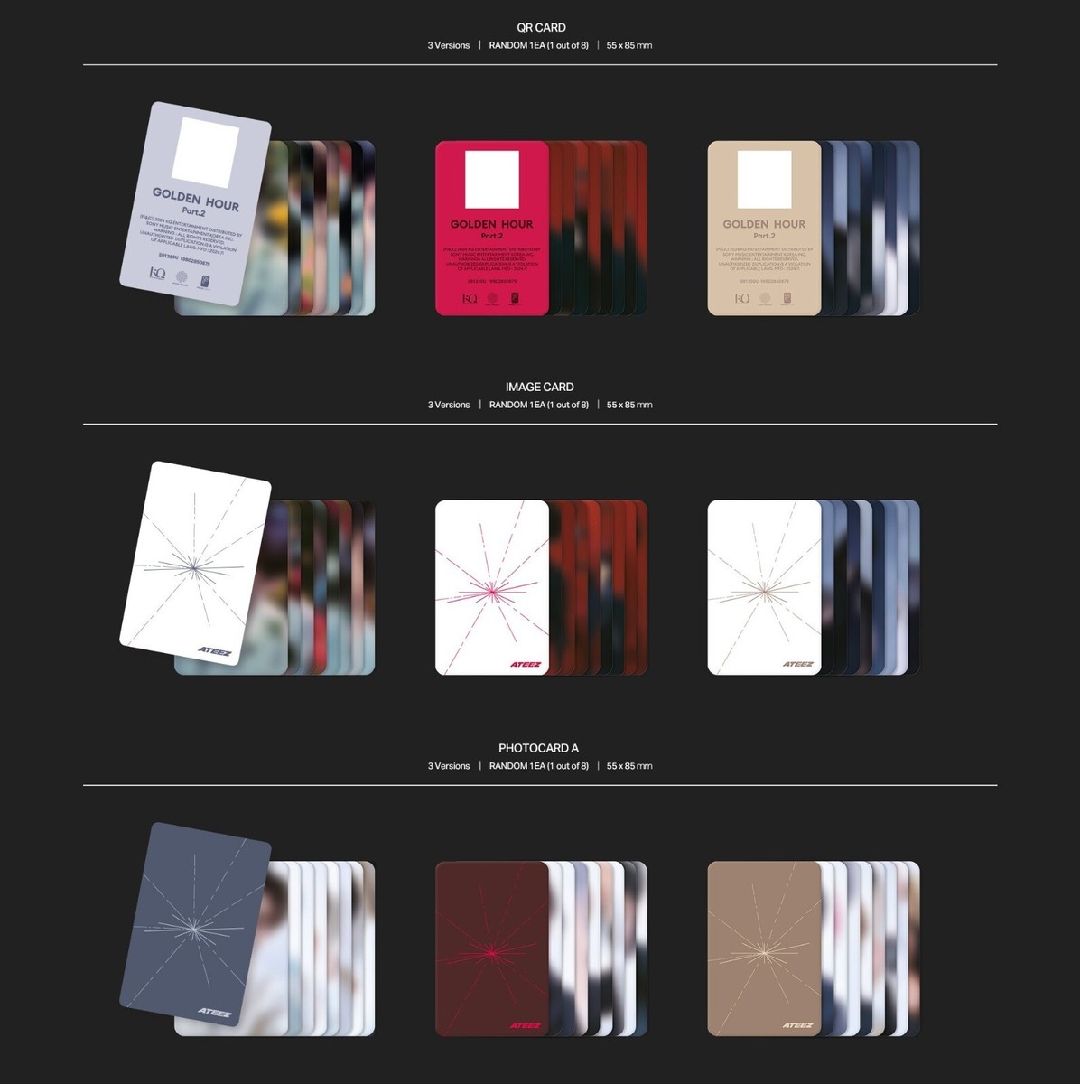 ATEEZ - 【poca album】ATEEZ golden hour 2 トレカ コンプ ATEEZ - GOLDEN HOUR : Part.2 [11th Mini Album - POCA Ver