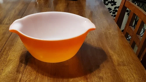 Vintage Anchor Hocking Fire King Fire Orange Red  round casserole bowl dish