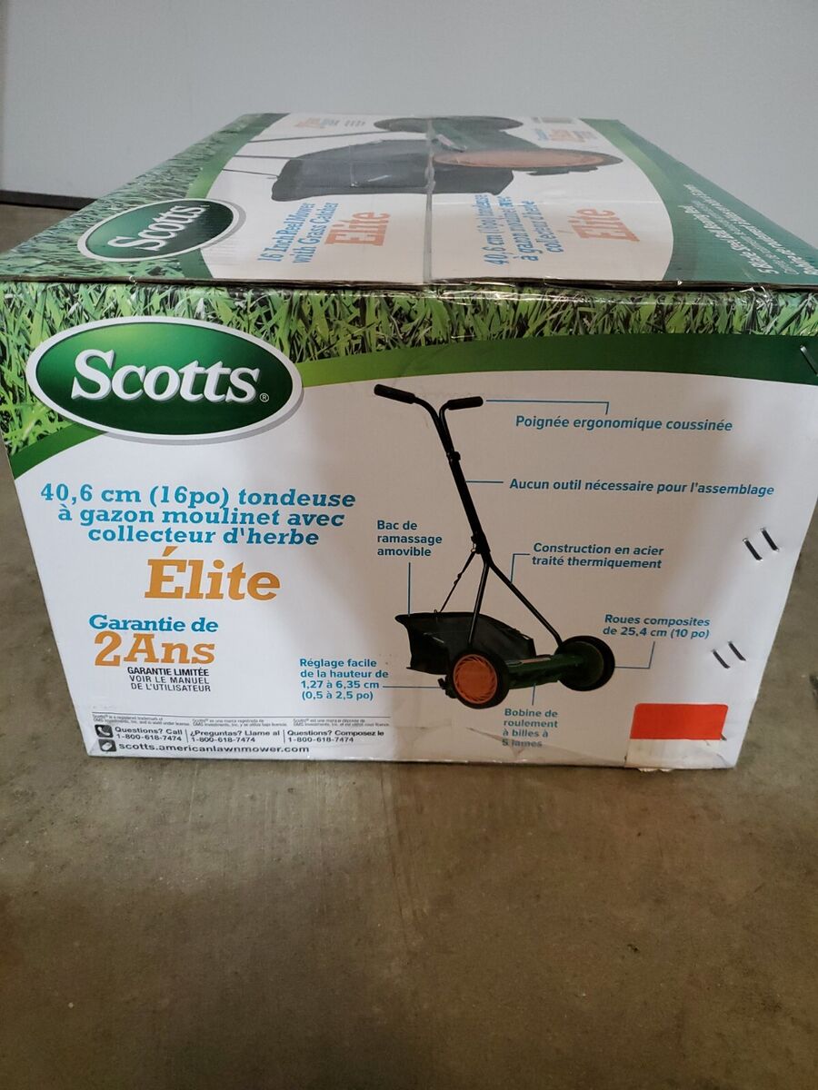 Scotts Elite 16 inch Reel Push Mower With Catcher BRAND NEW IN SEALED BOX