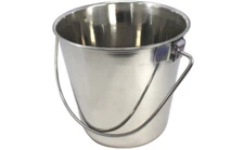 800099 Stainless Steel 1 Quart Pail Food Water Bucket Animal Dog Kennel Farm