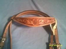 Headstall Show Style By Abetta Tooled Horseshoe Patte