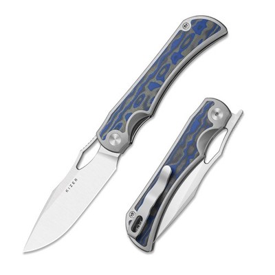 Kizer Allure Folding Pocket Knife S45VN Blade Titanium&Micarta Handle Ki4763LDA1