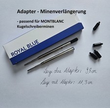 Adapter - Minen Verl&auml;ngerung f&uuml;r MONTBLANC Kugelschreiber Ersatz Mine Refills