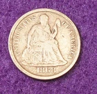 1868-S SEATED LIBERTY DIME  * FINE * Nice Coin  * Estate Find