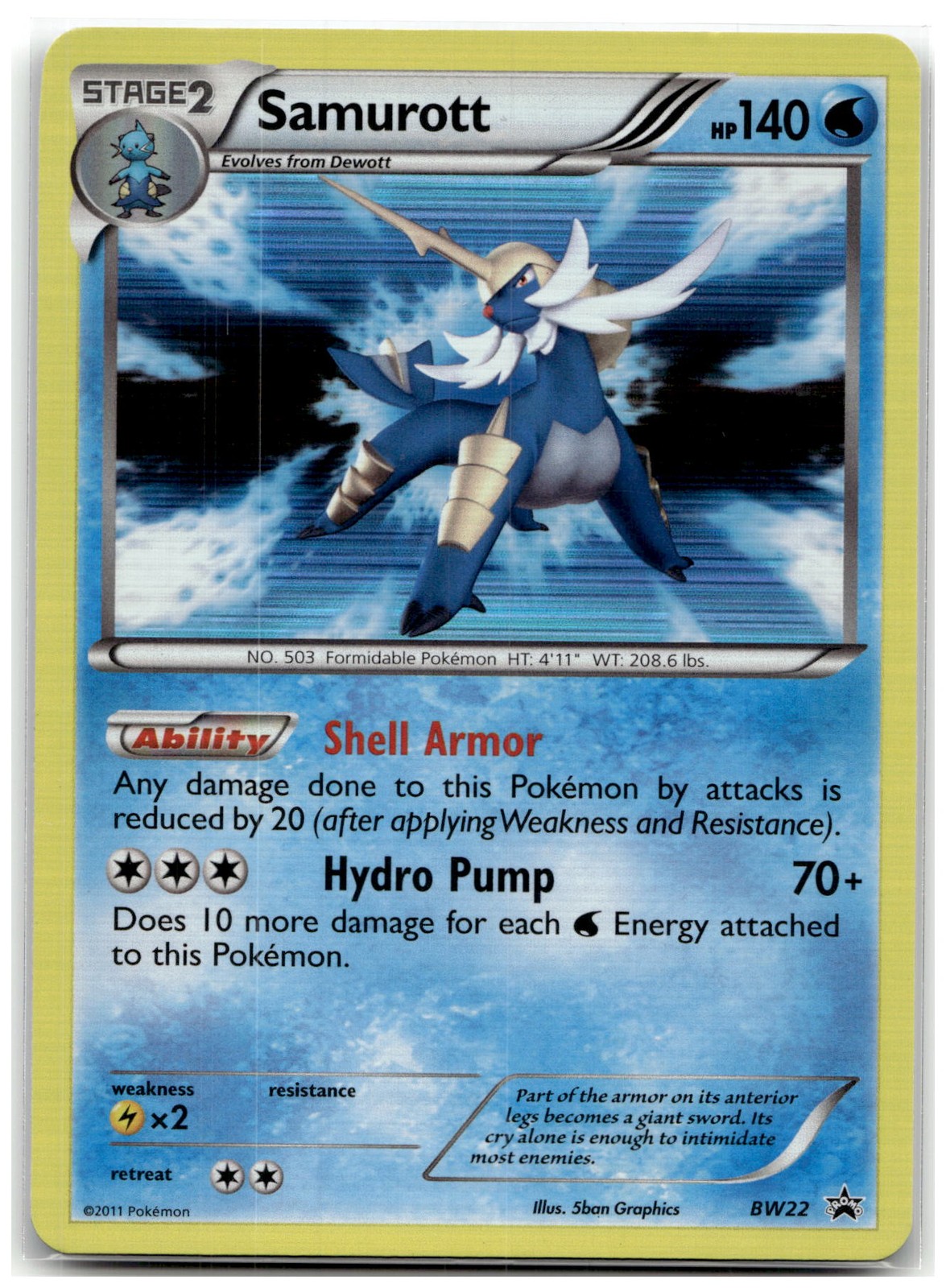 Black and White Promos #BW22 Samurott Holo R11443