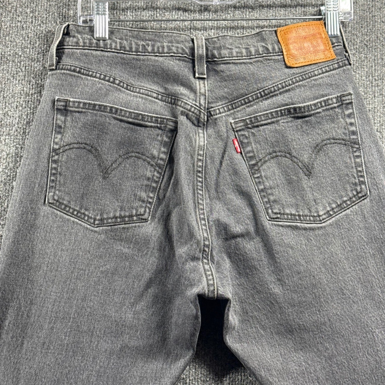 LEVIS 501 Jeans Mens W29 L30 Premium Original Fit Skinny Distressed Black Big E thumbnail 10