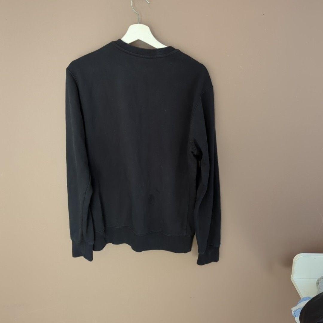 Nike Sweatshirt Mens Small Black Fleece Pullover Small Swoosh Logo Crewneck image 5