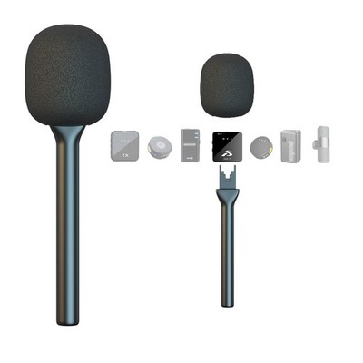 Mic Handle for DJI RODE Microphone Handheld Stand Wireless GO, Interview... 