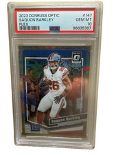2023 Donruss Optic #147 Saquon Barkley, PSA 10 Gem Mt, Flex, 049/149, POP 5!