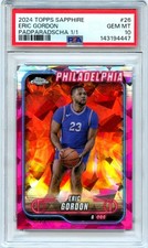 ERIC GORDON 2024-25 TOPPS CHROME SAPPHIRE PINK PADPARADSCHA SP 1/1 PSA 10 GEM