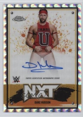 2025 Topps Chrome WWE NXT Geometric Refractor Duke Hudson #NXT-DHD Auto 3a1