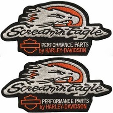 Harley Davidson Screamin Eagle MC Embroidered Patch  - 2pc  5"x 2.5"