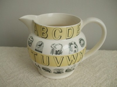 Wedgwood ERIC RAVILIOUS YELLOW ALPHABET PITCHER JUG