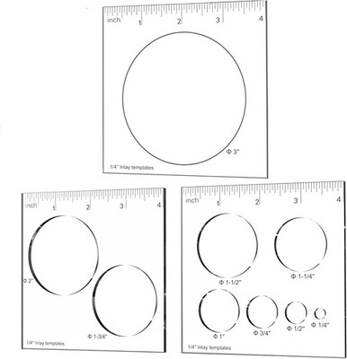 3Pcs Circle Inlay Templates, Router and Decorative Templates for Woodworking,