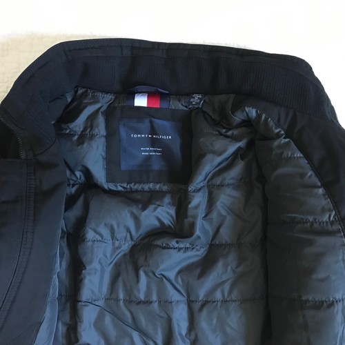 Tommy Hilfiger Giacca Bomber Uomo TG M Resistente all’acqua e al vento Nero - Foto 8 di 9