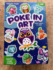 Adorable  POKE IN ART - Craft Kit - COLORFUL JUNGLE - Ages 5  Fun, Creative