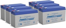 Power-Sonic PS-1270F2 12V 7Ah F2 AGM Rechargeable Battery - 6 Pack