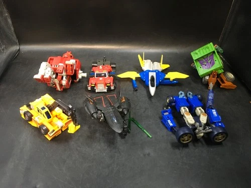 VTG Lot of () Transformers Action Figures Demolisher Hightower Energon Prowl