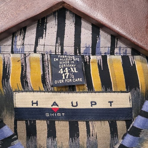Haupt Men's Multicolor Long Sleeve Button Up Rayon Shirt Size 44-XL-17.5 - Picture 2 of 7