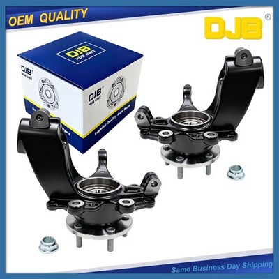 Pair Front Steering Knuckles Wheel Bearing Hub Assembly for 2012-2018 Ford Focus