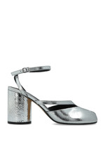 MAISON MARGIELA Tabi Silver Leather 95mm Heel...