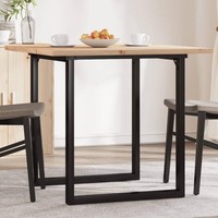 Esstisch O-Gestell 80X80X75,5 Cm Massivholz Kiefer & Gusseisen