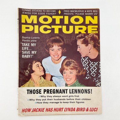 Motion Picture Magazine April 1967 Pregnant Lennons Sophia Loren Take My Baby