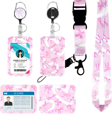 Ausweishülle mit Band   Kartenhülle mit Band & Ausweishalter Ausziehbar, Lanyard