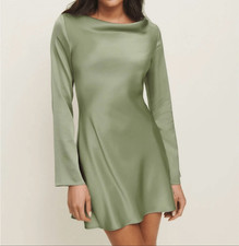 New Reformation Pike Satin Dress Size M