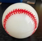 Vintage Embossed Milk Glass Baseball shaped Trinket dish box Anchor Hocking 3.5"