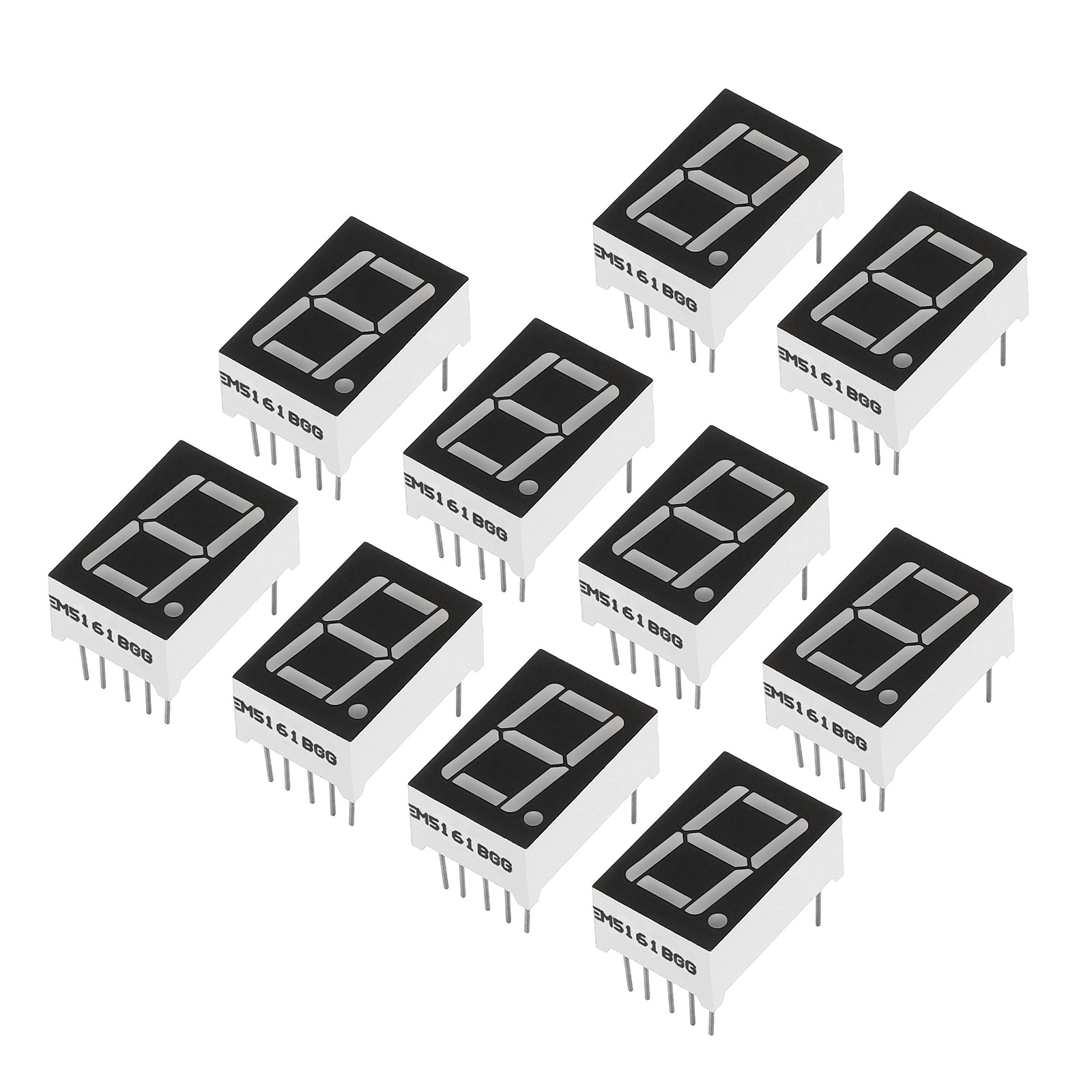 10Pcs Common Anode 7Segment 10Pin 1Bit 3.3V 0.56" LED Display Green
