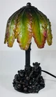 Cast Resin Monkeys W/Coconut Palm Tree Lamp Tiffany Style NIB  - 12.5" Tall