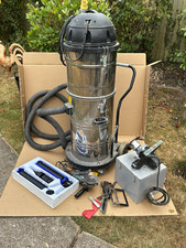 Industrial Stainless Steel Wet/Dry Canister Vacuum, Bagless Corded w/ Hose