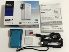 SONY Handycam HDR-GW77V Blue Full HD Camcorder 10x Zoom Tested Japan