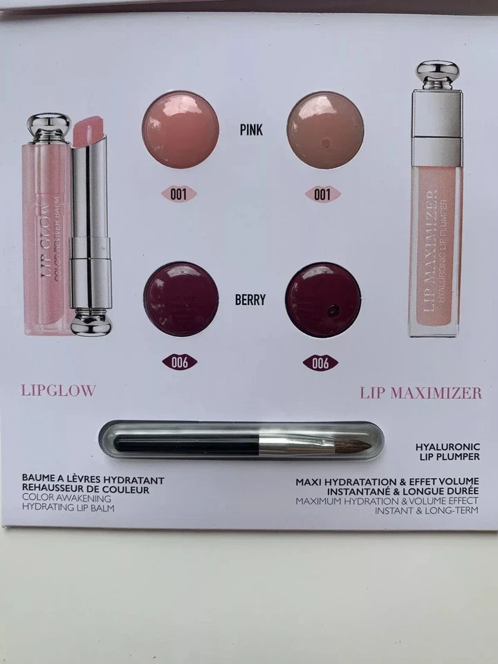 Dior Lip Balm: Lip Glow & Lip Maximizer w/ Brush - Pink 001 + Berry 006 Samples - Image 4 of 4